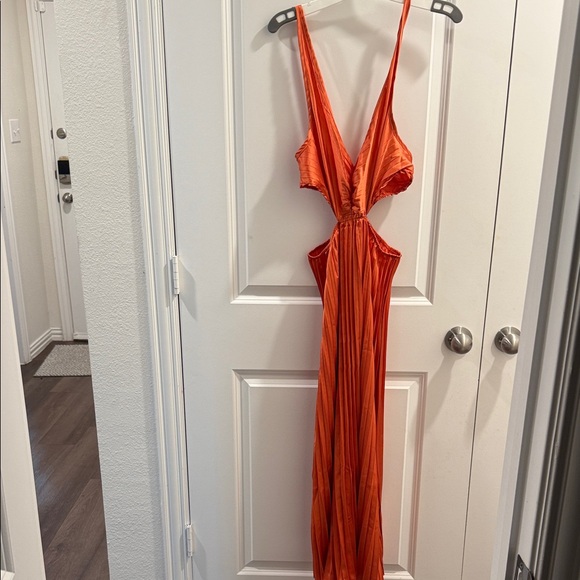 Amazon  Orange Midi Dress - Picture 6 of 14